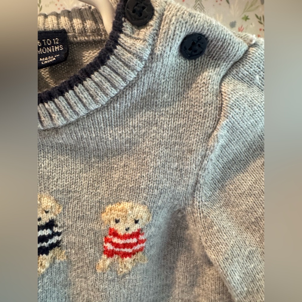 Janie and Jack 6-12 Mo Puppy Sweater - Picture 6 of 6